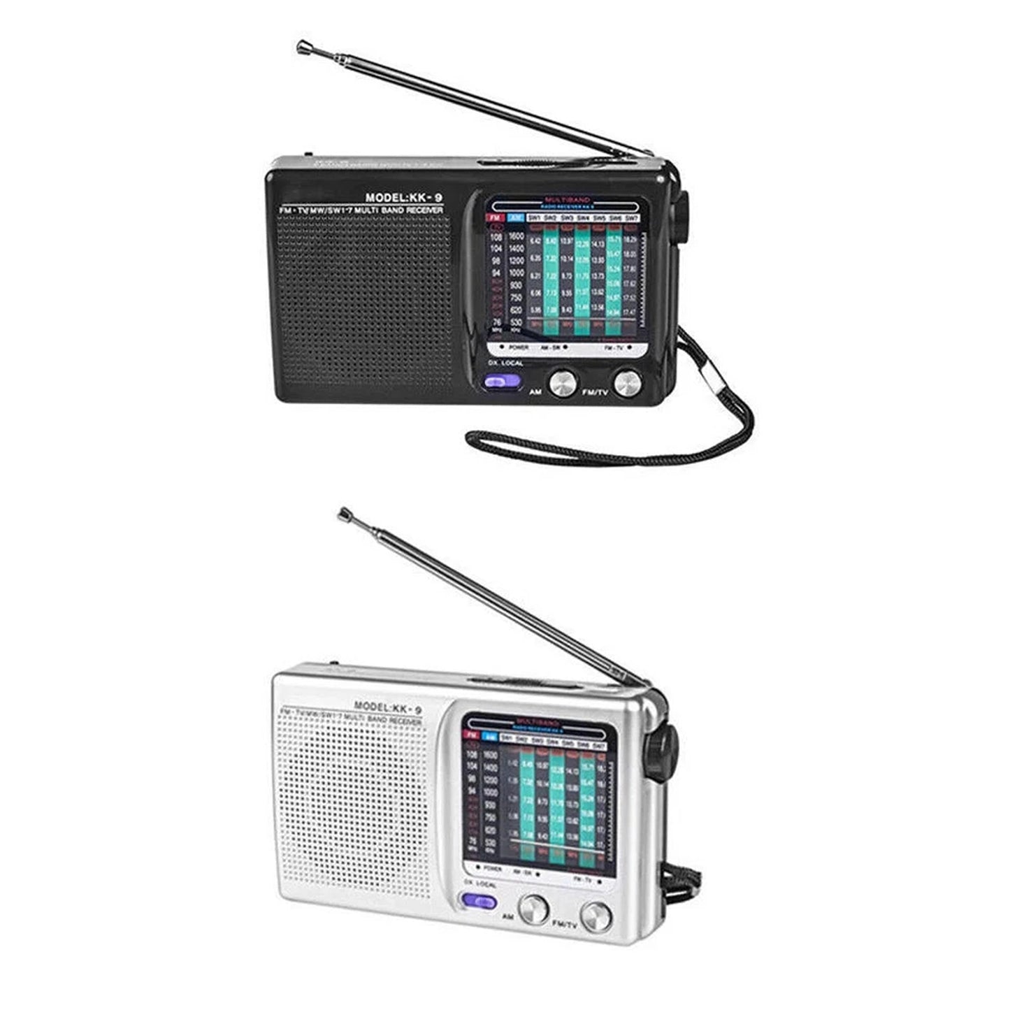 Silver Compact Emergency Radio for Home and Outdoor Activities