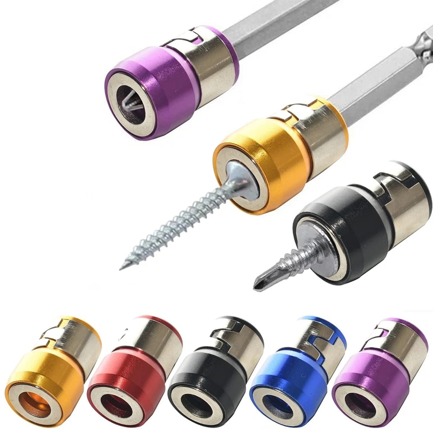 10 Piece Screwdriver Bit Magnetizer Ring Set