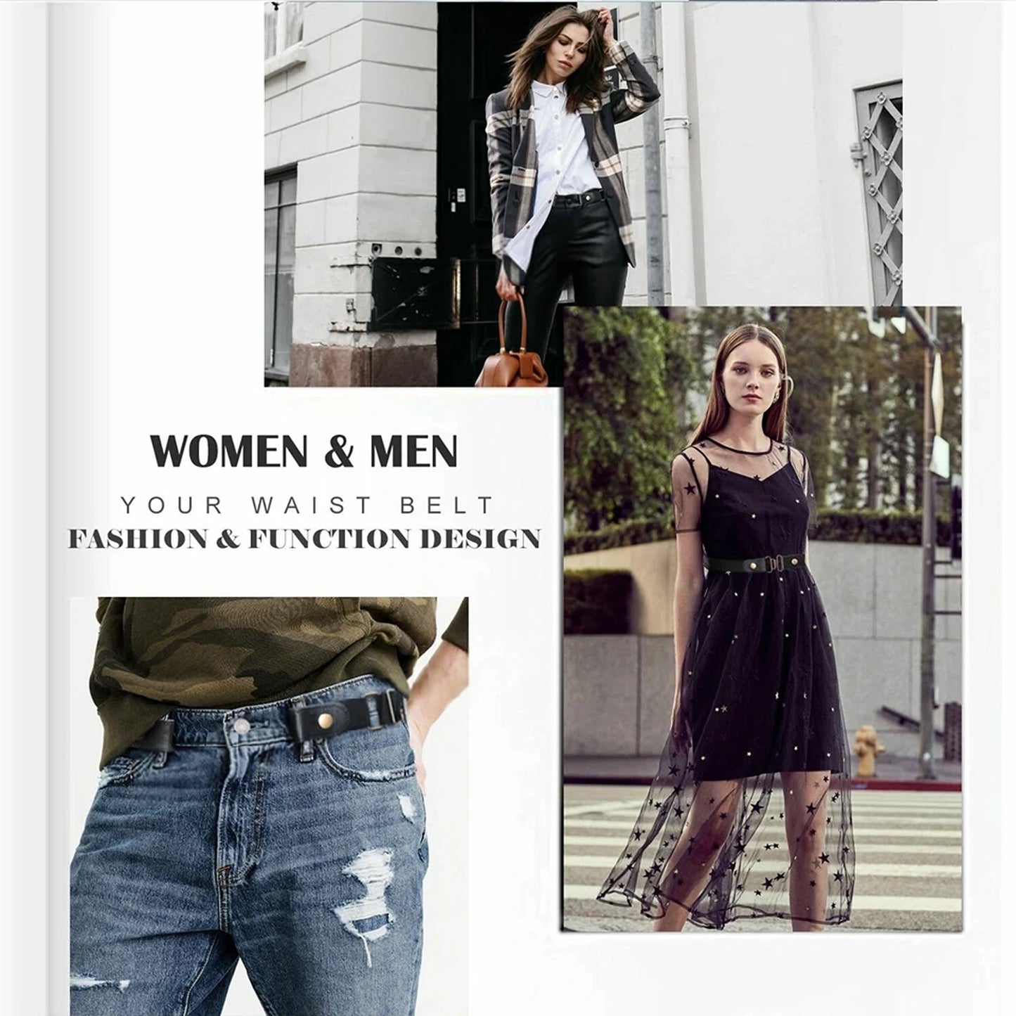 Buckle-free Elastic No Bulge Invisible Womens Belt Jeans Comfortable