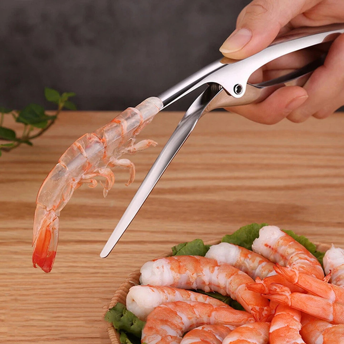 Stainless Steel Kitchen Tool Shrimp A Creative Deveiner Peel Device Prawn Peeler
