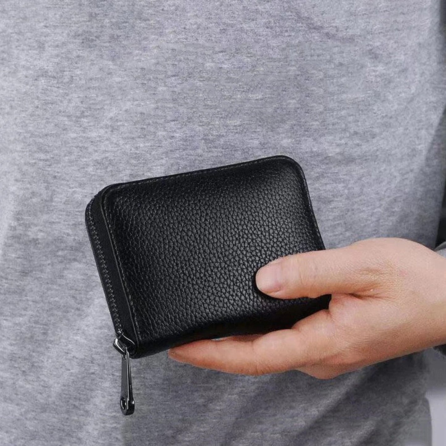 RFID Blocking Leather Card Holder Wallet with 22 Slots