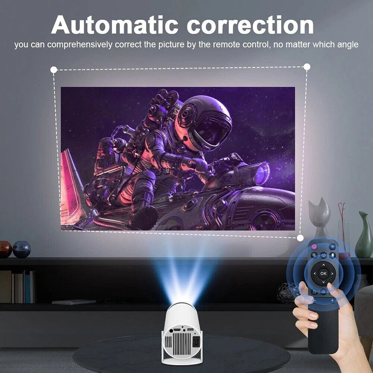 Portable 5G WiFi 4K Smart HD Projector with Bluetooth HDMI USB