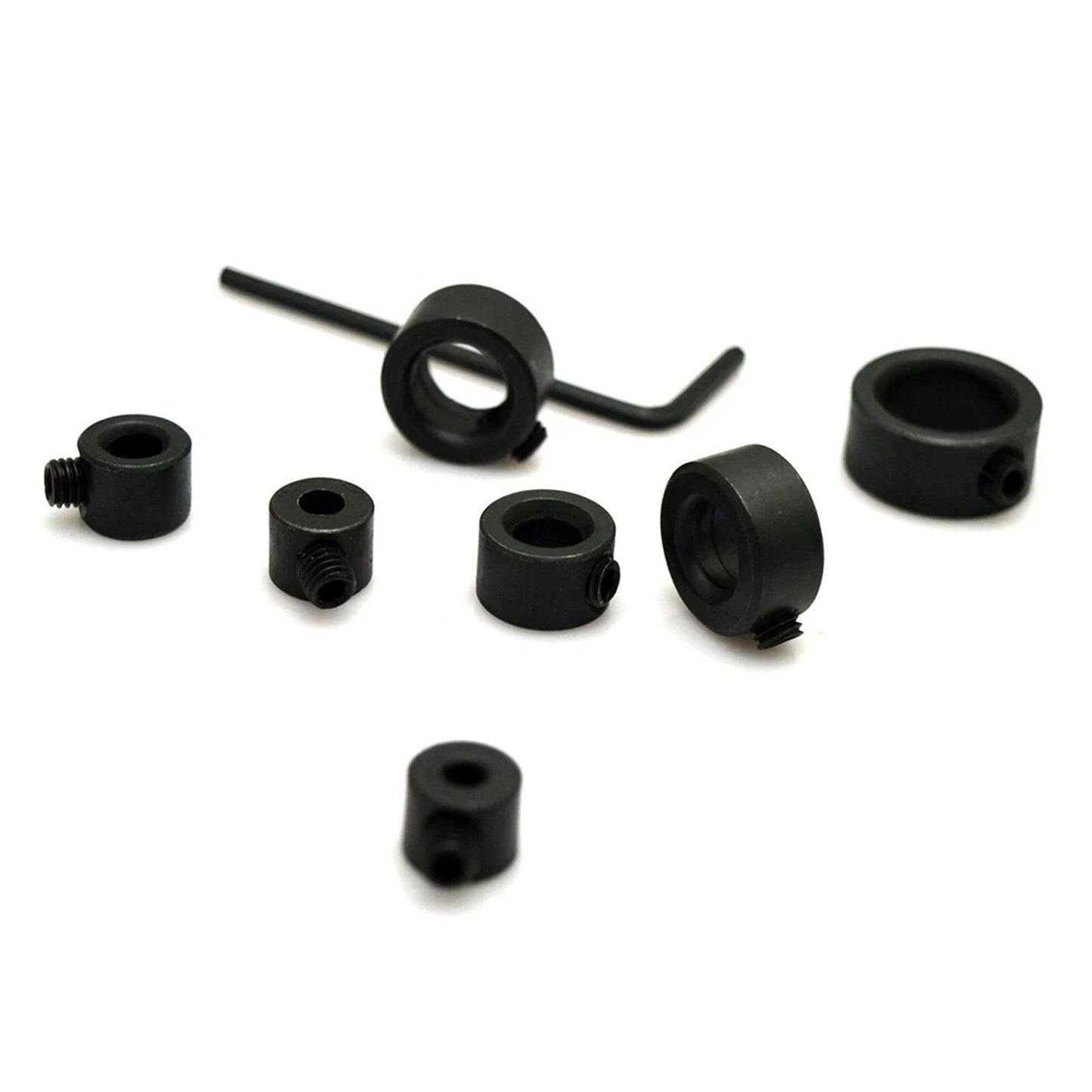 9 Piece Drill Bit Stop Collar Set with Positioning Rings