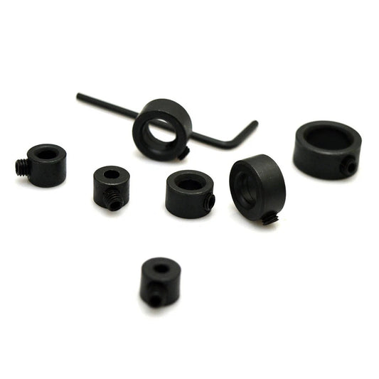 9 Piece Drill Bit Stop Collar Set with Positioning Rings