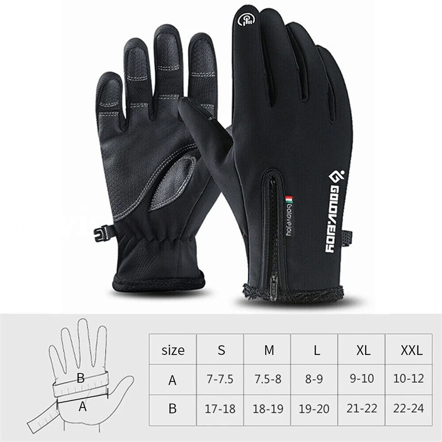 Sports Windproof Thermal Cycling Winter Touch Screen Gloves Anti-Slip Warm