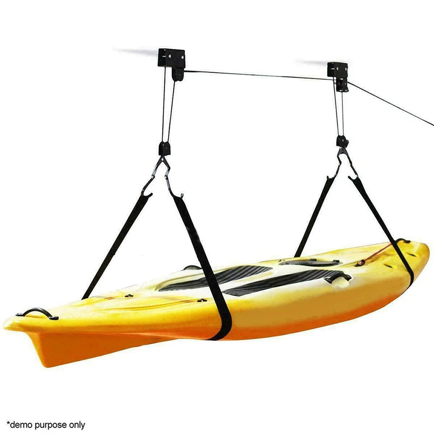 Kayak Hoist Pulley System for Garage Ceiling Storage