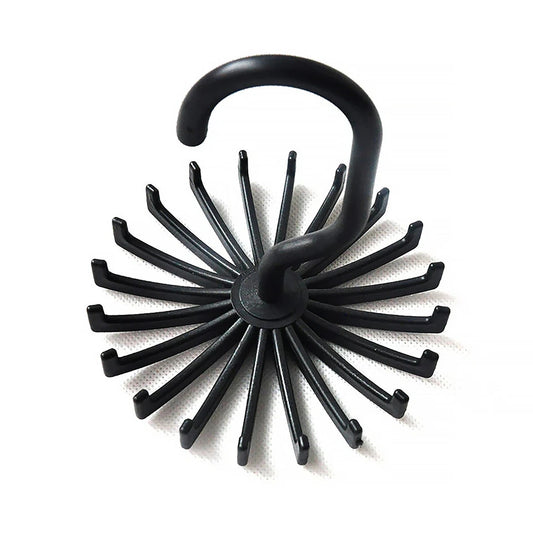 Clothes Scarf Rack Rotating Hanger Stand Storage - Black