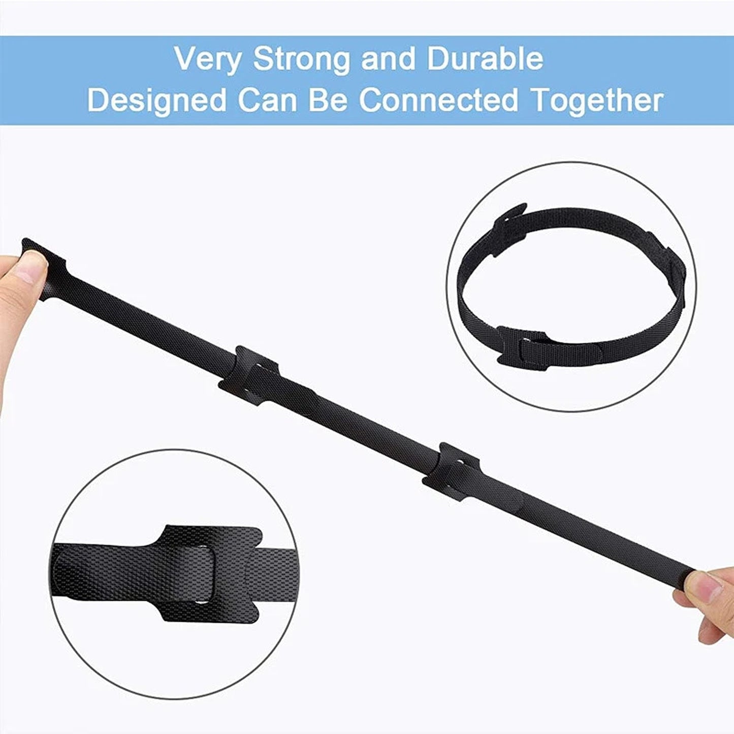 100 Piece Nylon Cable Tie Set for Home Office and Electronics