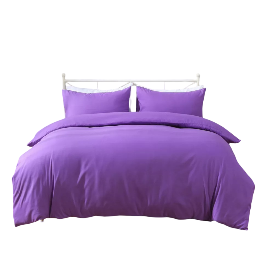 Hotel Quality Luxury Soft Quilt Cover Set - Purple
