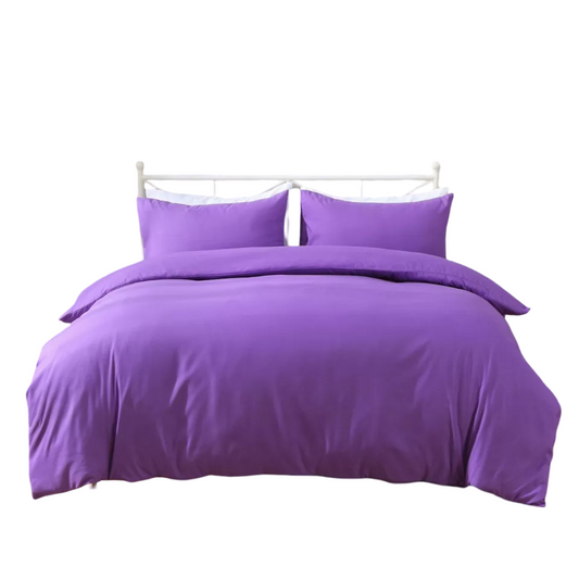 Hotel Quality Luxury Soft Quilt Cover Set - Purple