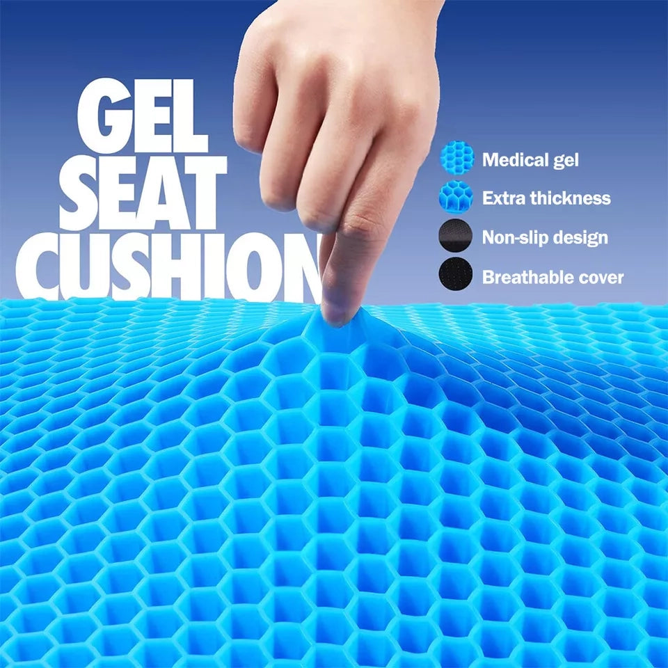 Double Layer Gel Honeycomb Seat Comfort Support Cushion Cooling Flex Pain Relief