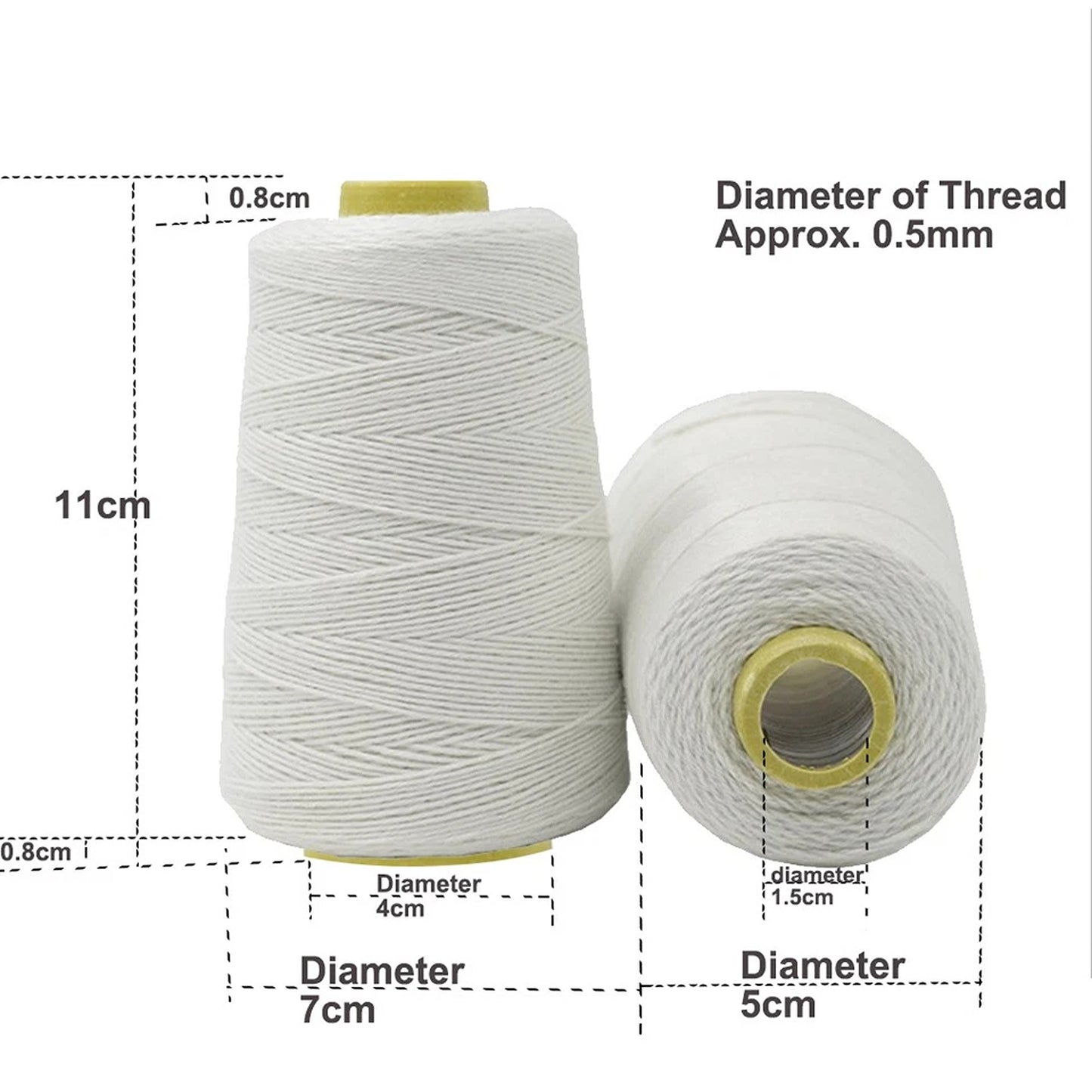 Poly Stitching Thread 0.5mm 1000M Spool For Portable Bag Sealer Total 5000M