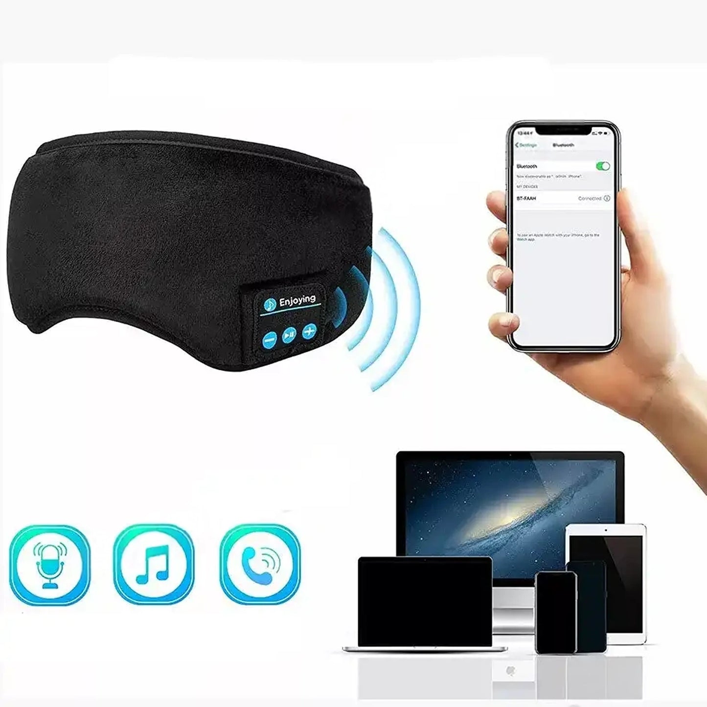 Wireless Bluetooth Stereo Eye Mask 5.0 Sleep Music