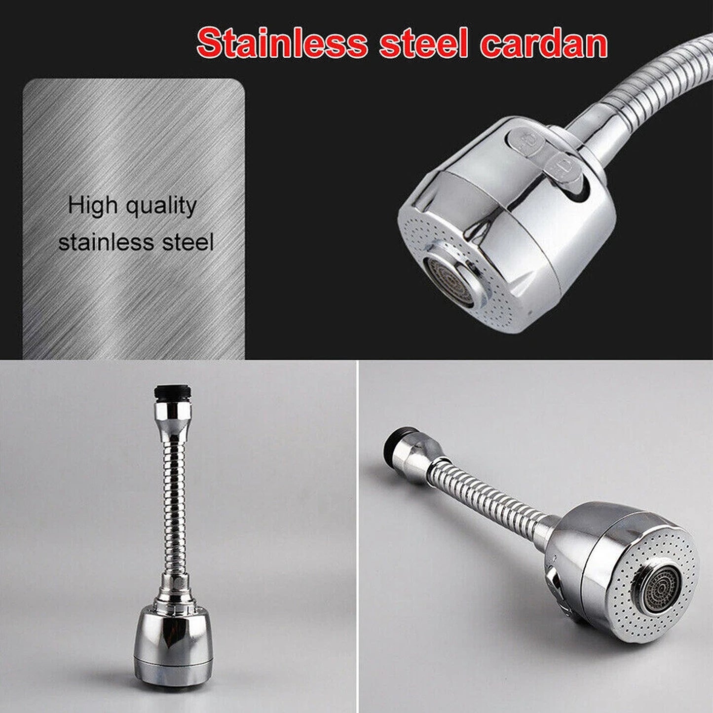 360 Degree Kitchen Faucet Aerator Spray Head Extender