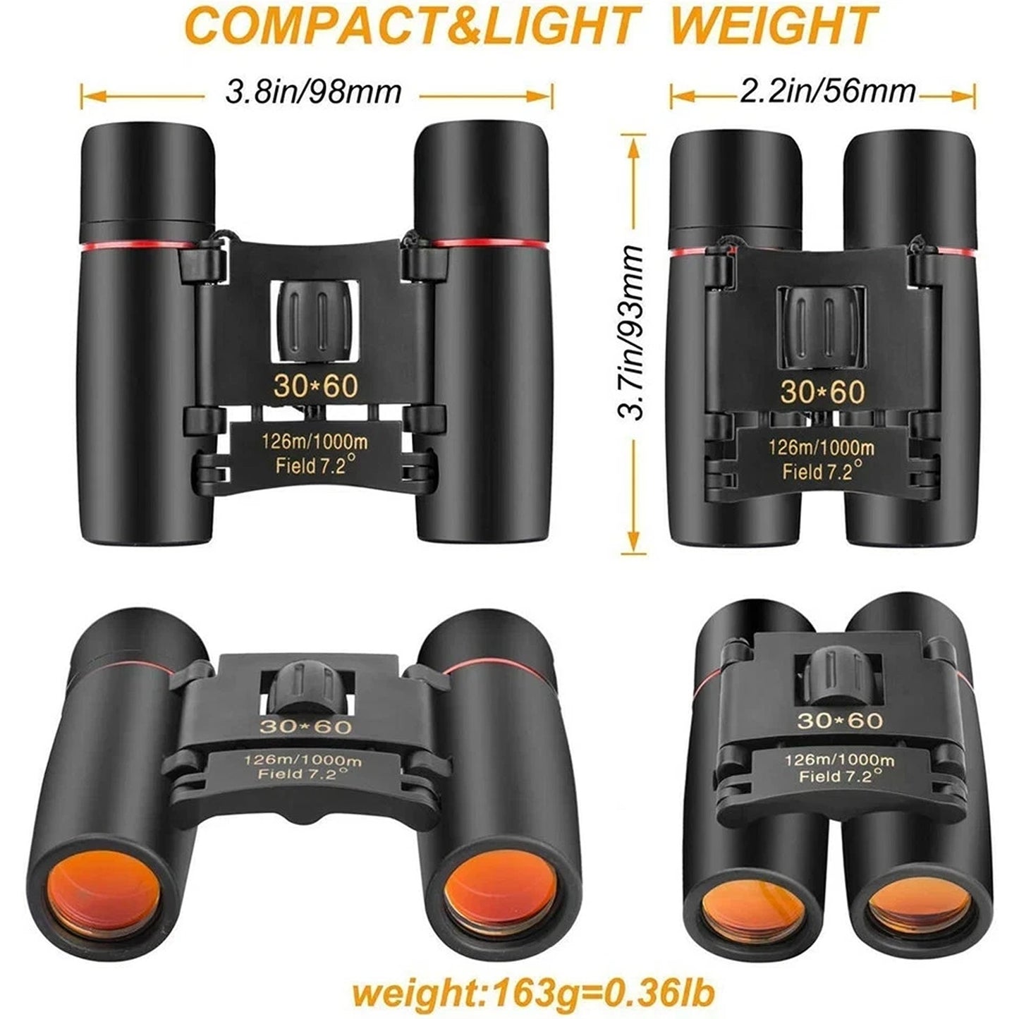 Portable 30x60 Binoculars for Outdoor Adventures