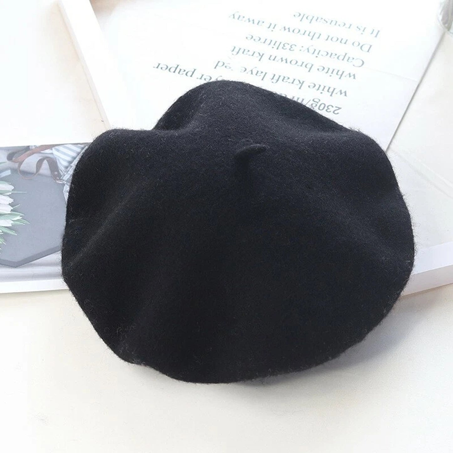 Womens Wool Beret Hat French Style Winter Cap