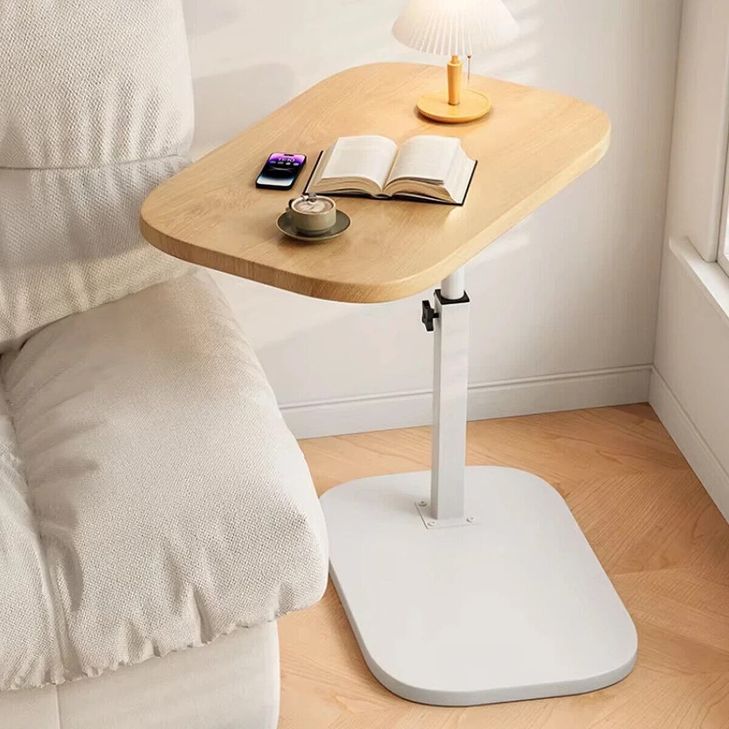 Adjustable Small C Shaped Side Table for Sofa Modern