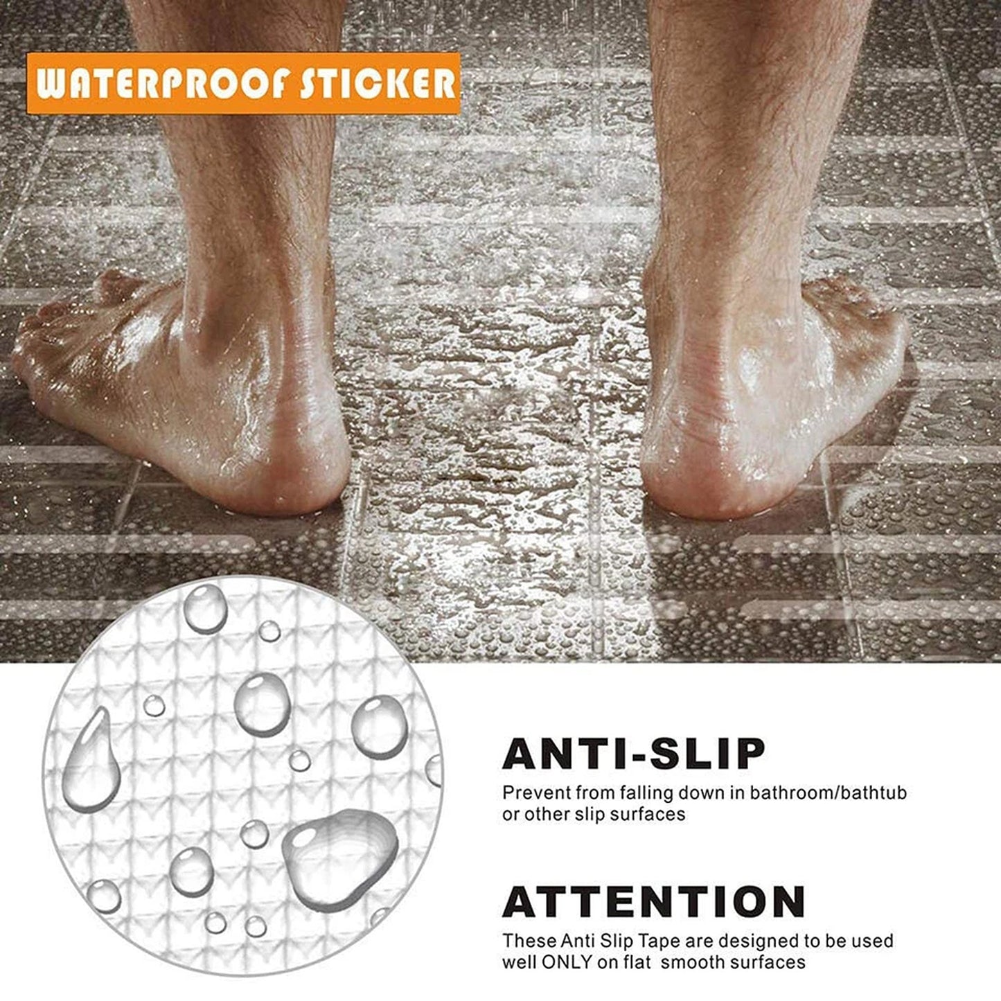 24 Piece Anti Slip Bath and Shower Safety Strips