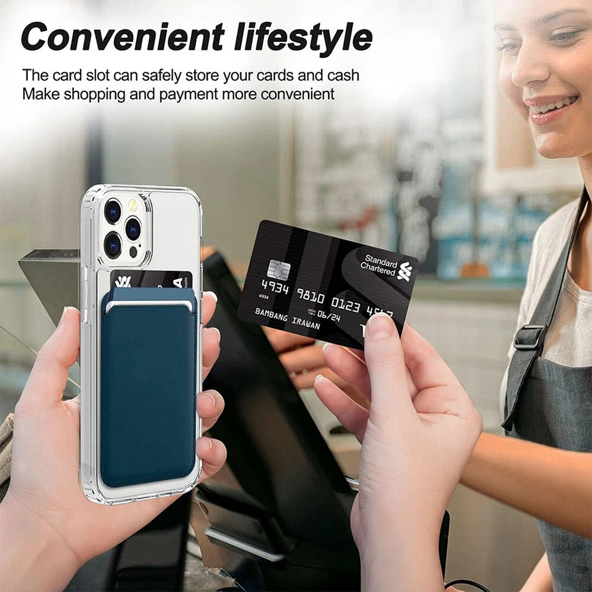 MagSafe Magnetic Leather Card Holder Wallet for iPhone 18 17 16 15 14 13 12 Pro Max