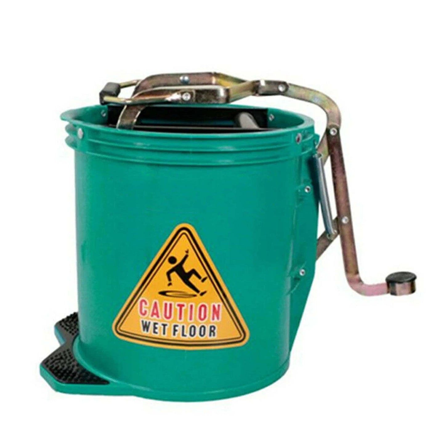 Green 15L Commercial Mop Bucket with Wringer