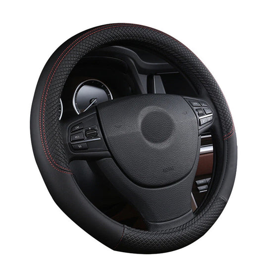 Anti Slip PU Leather Steering Wheel Cover 15 Inch