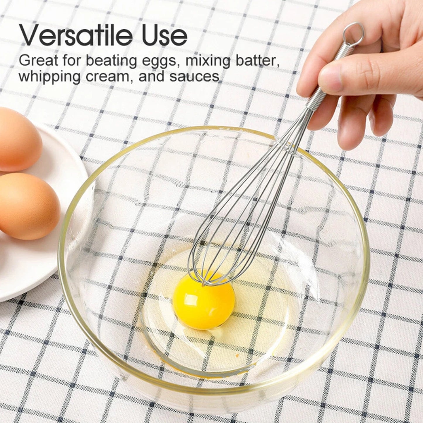 3 Piece Stainless Steel Balloon Whisk Set for Baking and Cooking