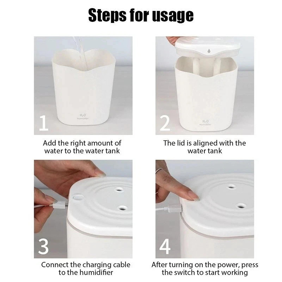 2L Ultrasonic Cool Mist Air Humidifier Aroma Diffuser for Home Bedroom