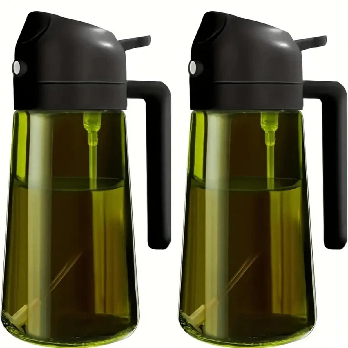 2 in 1 Olive Oil Sprayer and Dispenser Bottle for Cooking Baking and BBQ