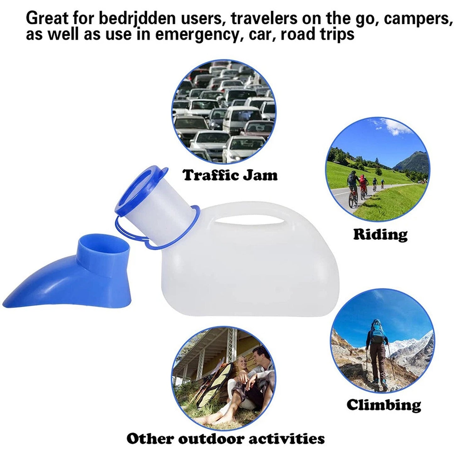 Portable Urinal Bottle for Men and Women Travel Camping