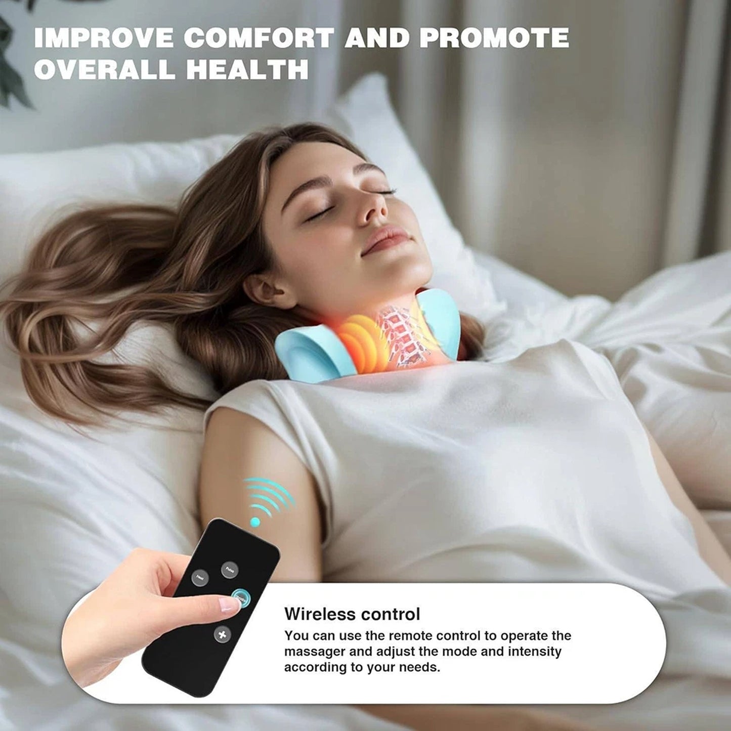 Neck Relaxer Pillow with Heat for Neck and Shoulders