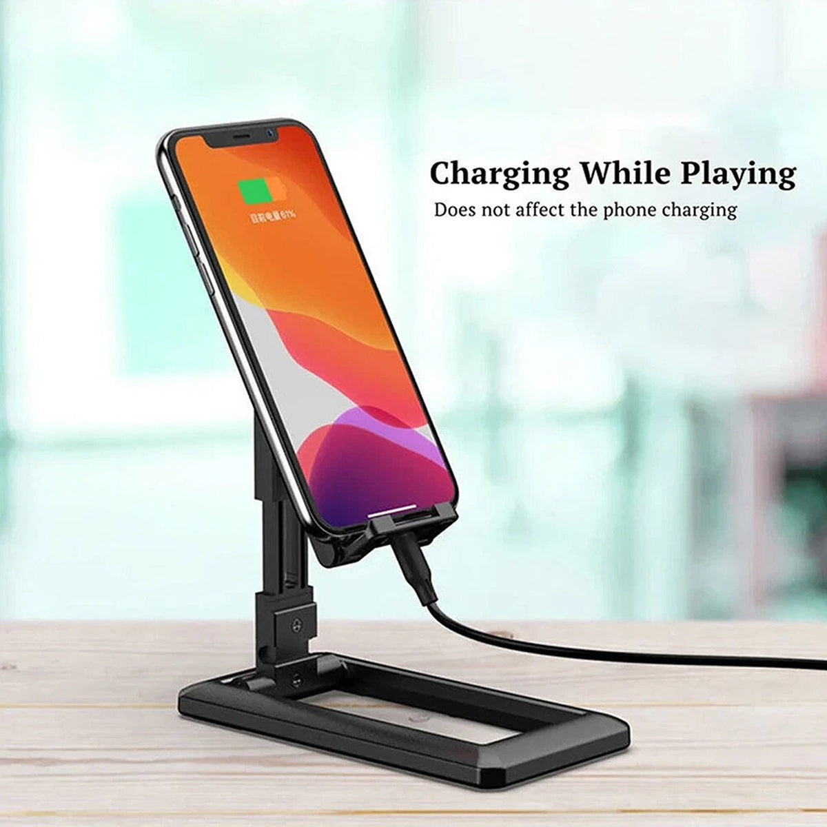 Universal Foldable Phone Stand Adjustable Desk Holder for Mobile Phones and Tablets
