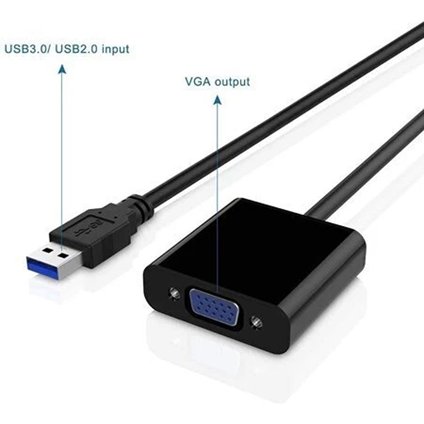 1080P USB To VGA Video Adapter Converter Dual Monitor Extender