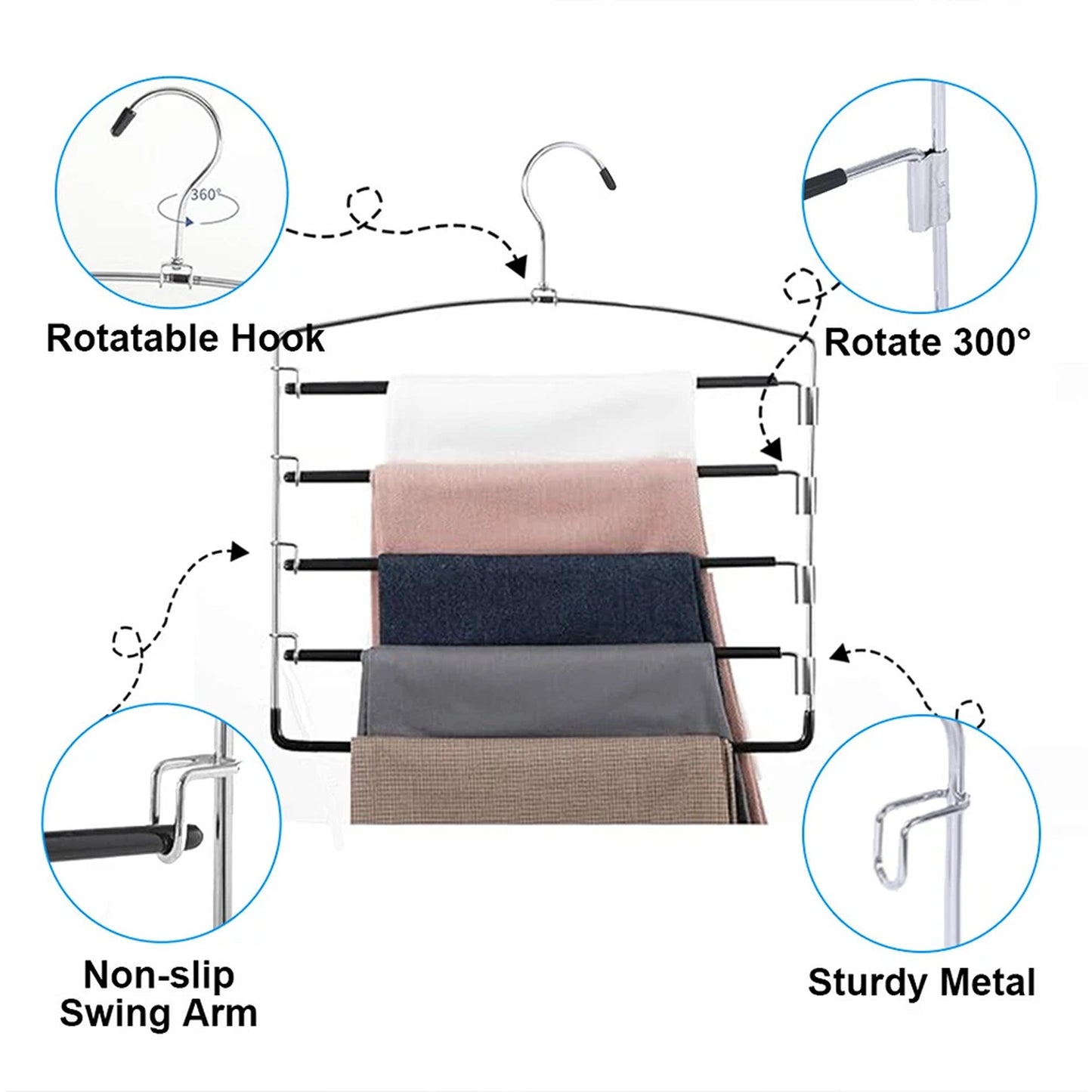 5 Tier Multi Pants Hanger Space Saver