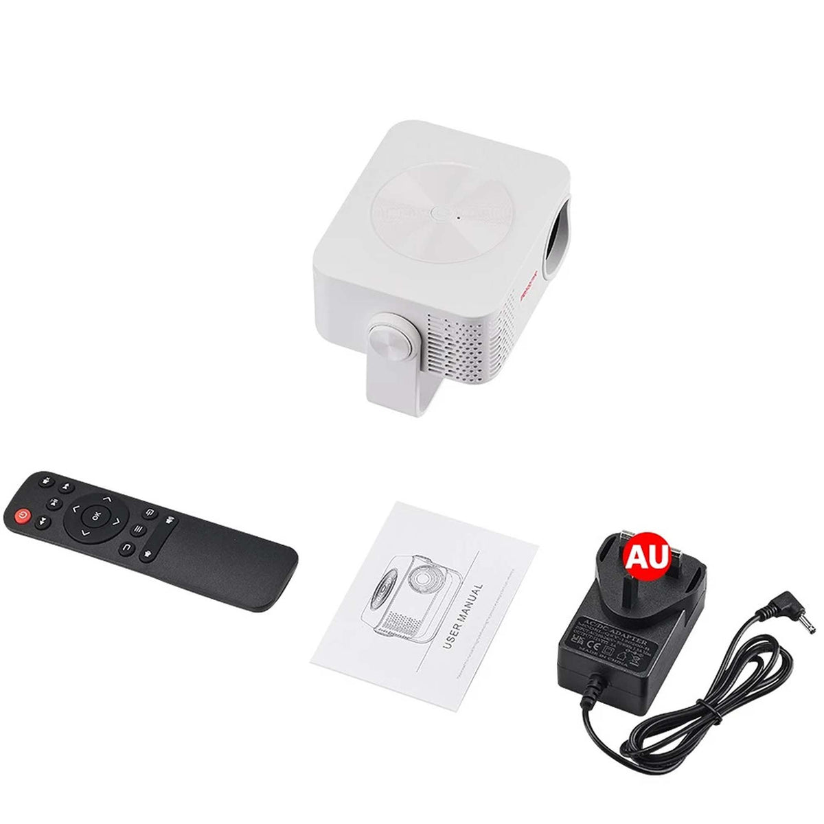 HD 1080p LED Projector with Auto Keystone HDMI USB and AUX Connection