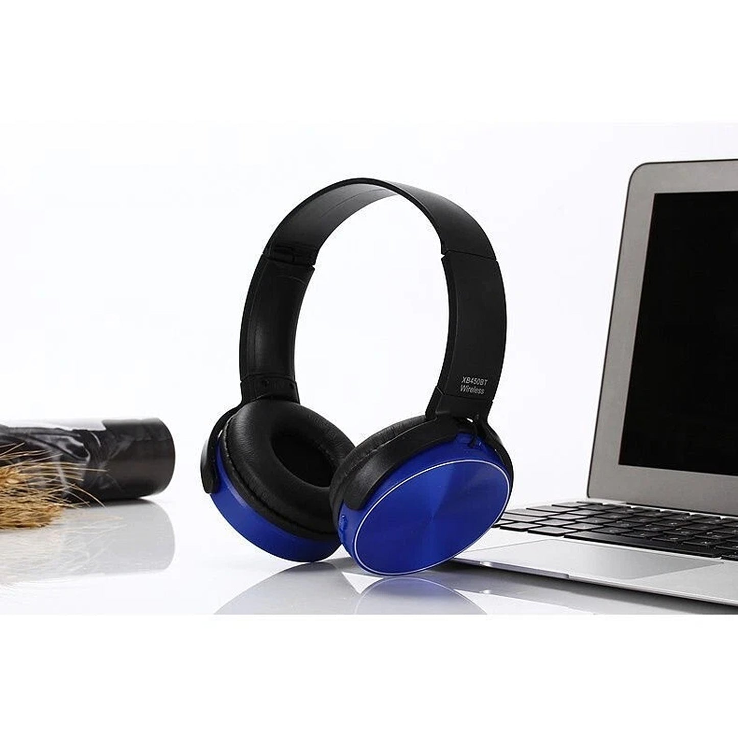 Blue Bluetooth Wireless Noise Cancelling Headphones with Mic