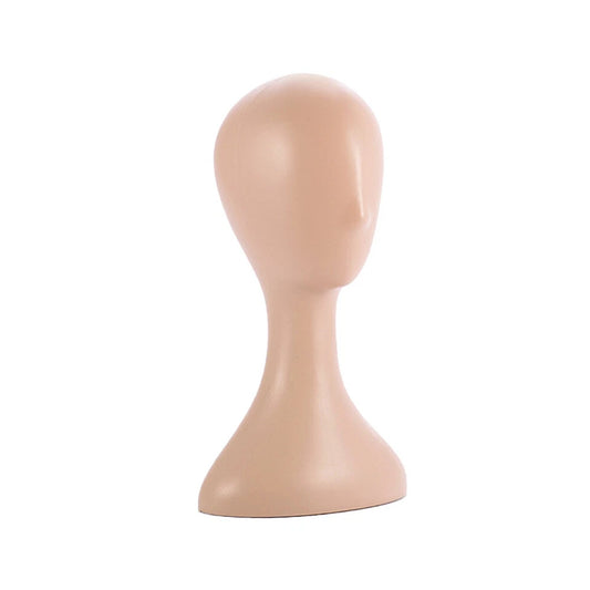 Natural Plastic Female Mannequin Head for Wig Hat and Scarf Display
