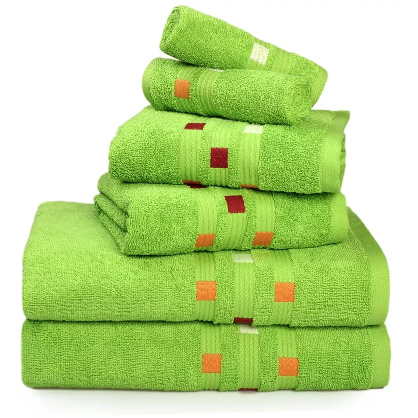 Greem Soft and Absorbent Luxury Cotton Towel Set 550 GSM