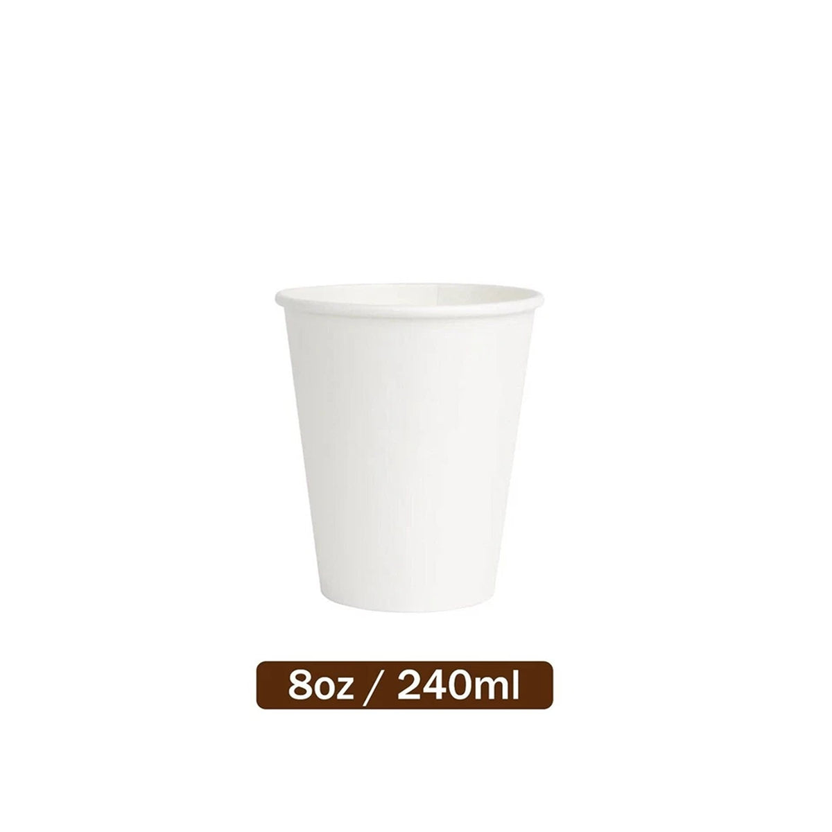 Disposable Paper Cups for Coffee Tea Water Takeaway 8oz 12oz 16oz White 100pcs