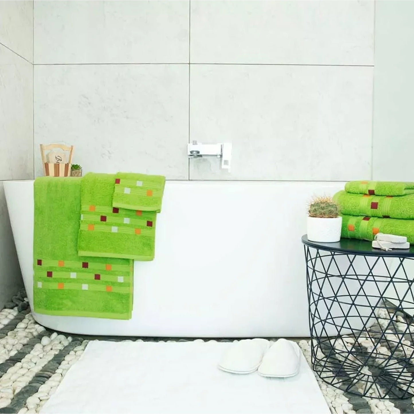 Greem Soft and Absorbent Luxury Cotton Towel Set 550 GSM