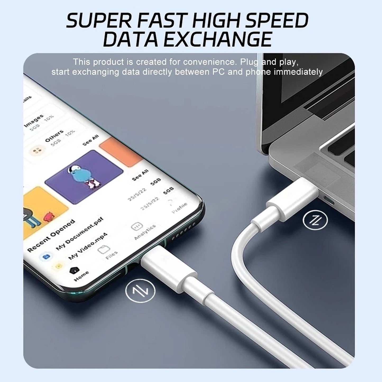 100W USB C To USB C Fast Charging Data Cable For Apple Samsung Google Oppo