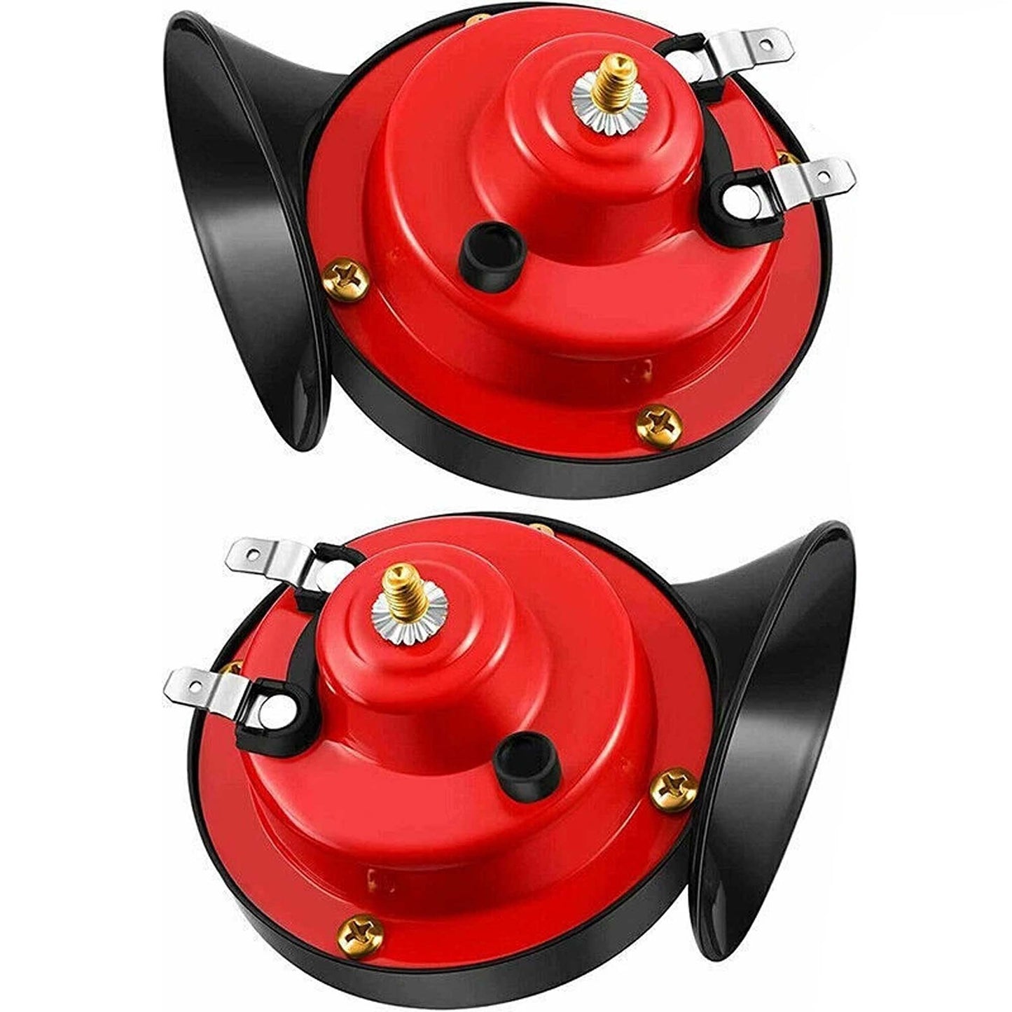 2 Piece 12V Dual Snail Horn Set for Cars and Motorcycles