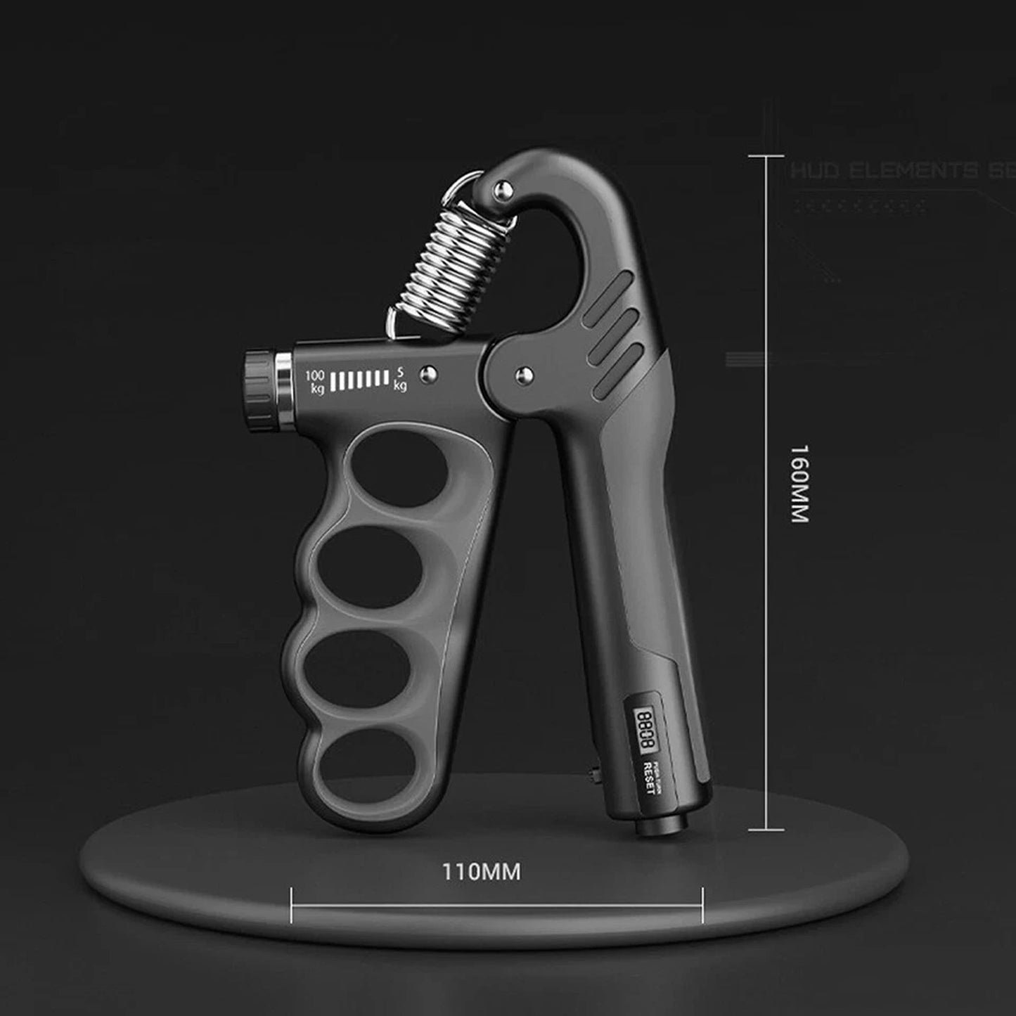 Adjustable Resistance Hand Gripper Mechanical Counting Wrist Expander 5-100kg