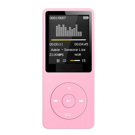 Portable MP3 Music Player with Screen - Pink