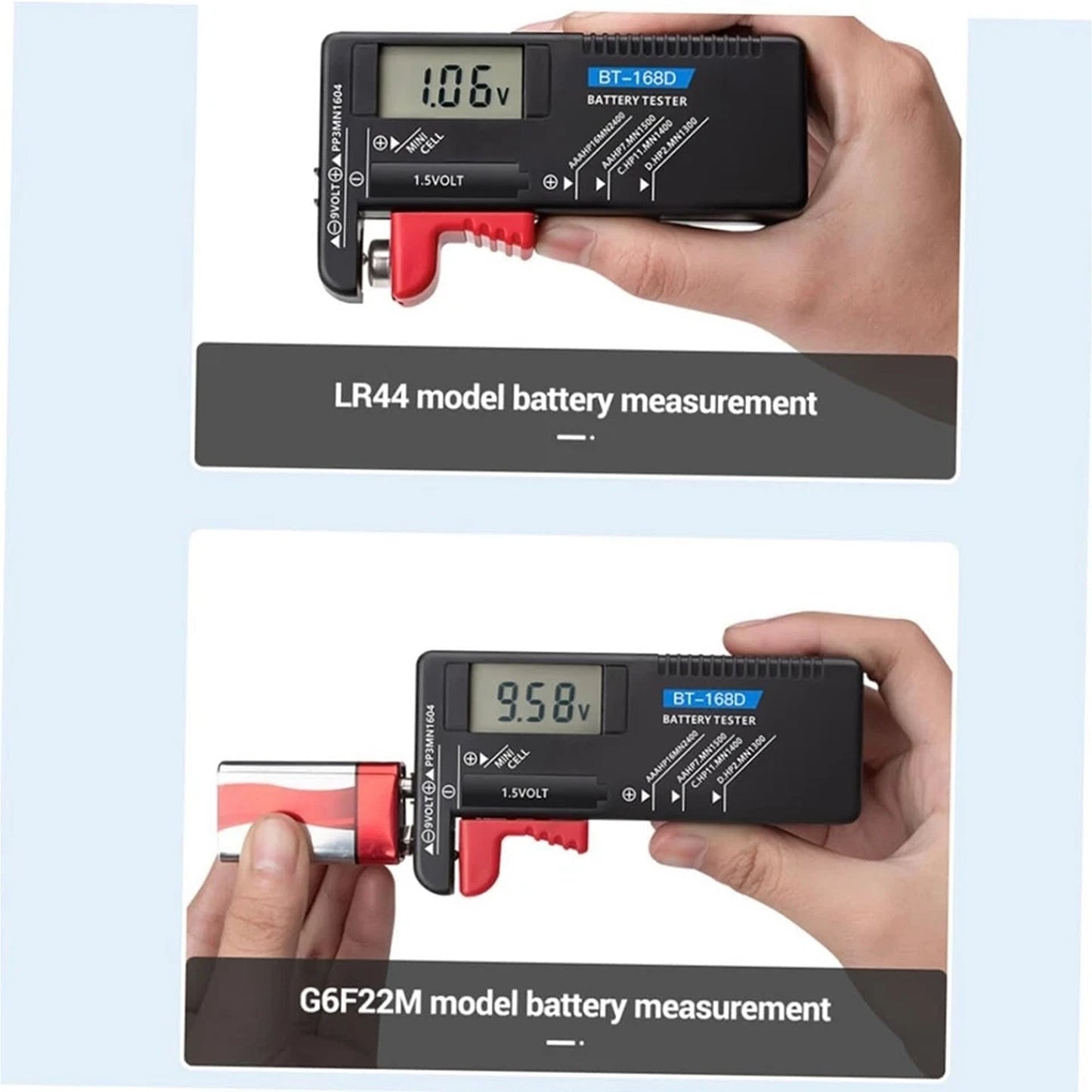 Universal Digital LCD Battery Tester For AA AAA C D 9V Button Cell