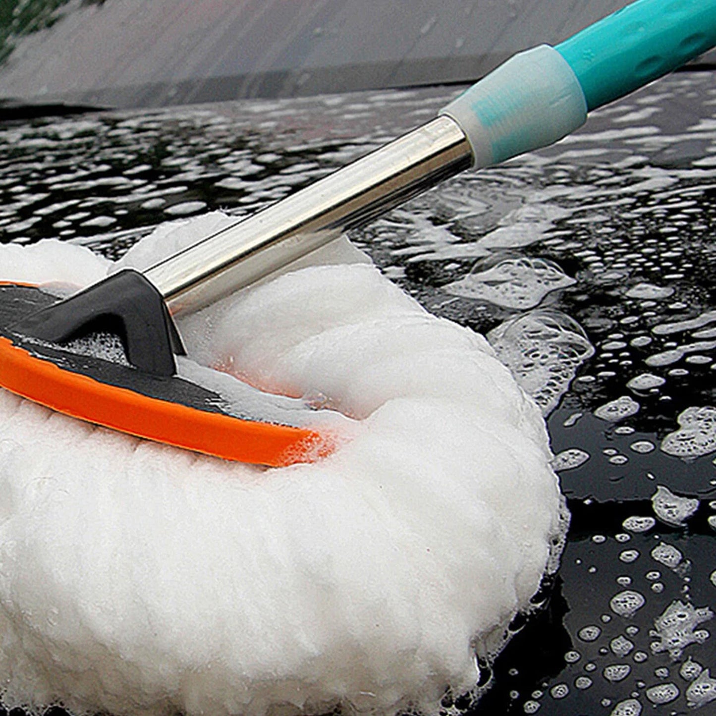 Telescopic Car Wash Mop with Microfiber Dusting Head