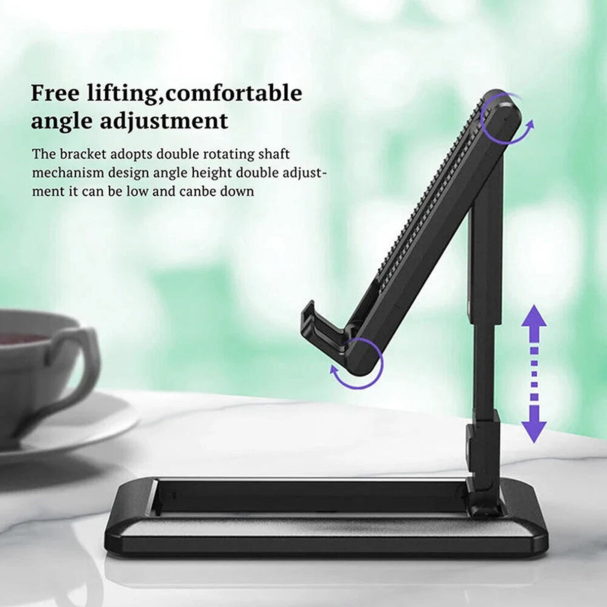 Universal Foldable Phone Stand Adjustable Desk Holder for Mobile Phones and Tablets