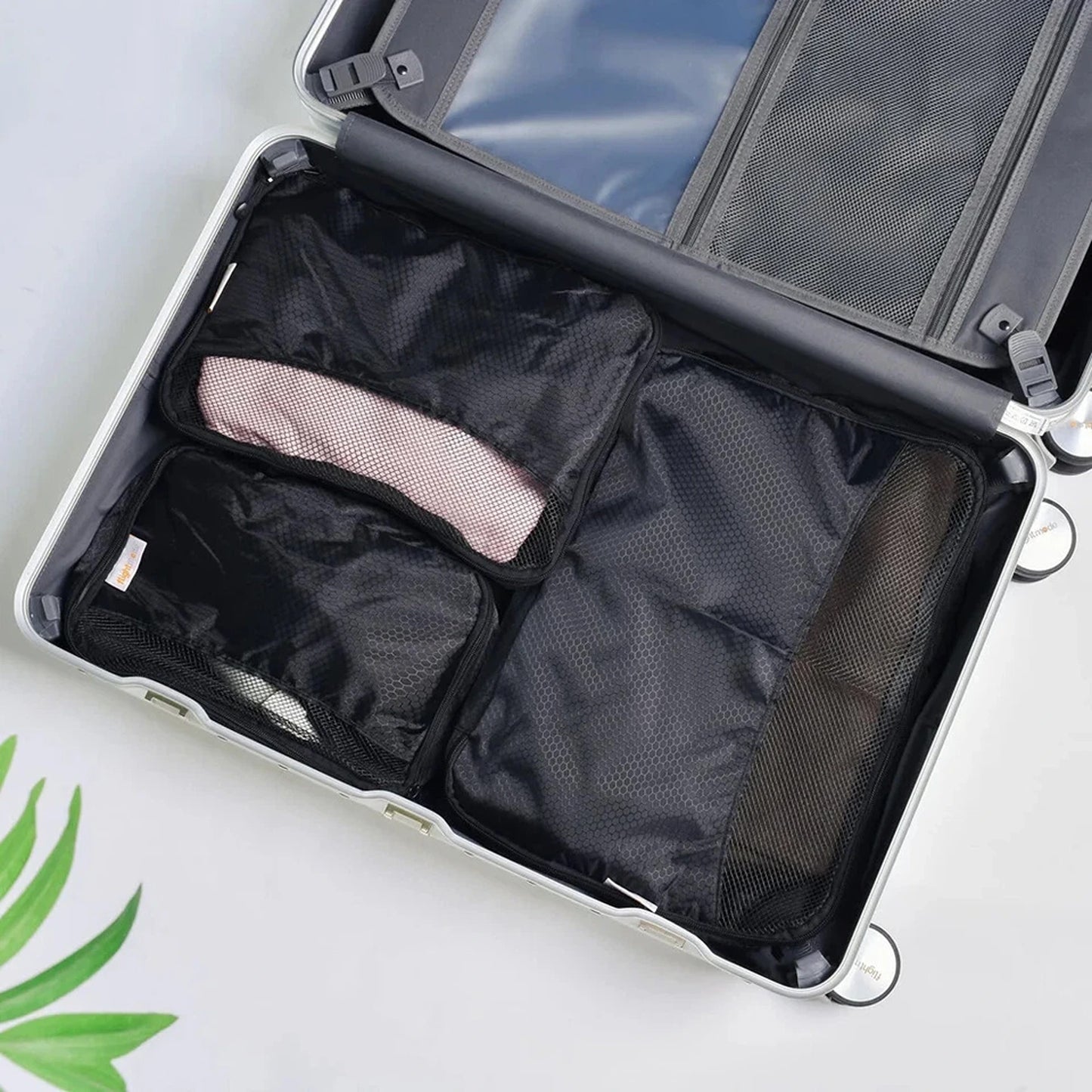 3x Bags Organiser Suitcases Packing Cubes Travel Storage Luggage