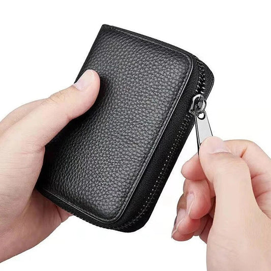 RFID Blocking Leather Card Holder Wallet with 22 Slots