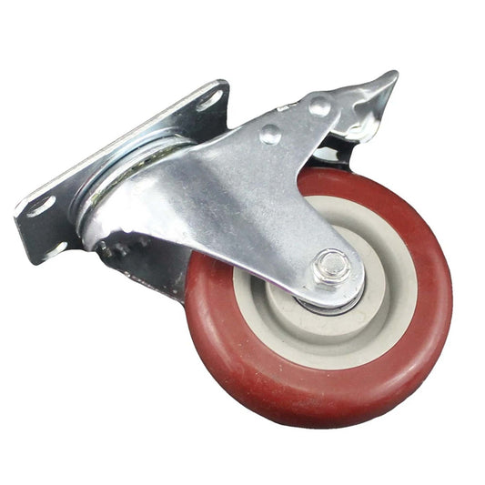 2 Pack Heavy Duty 4 Inch 100mm Swivel Caster Wheels With Brake 130kg