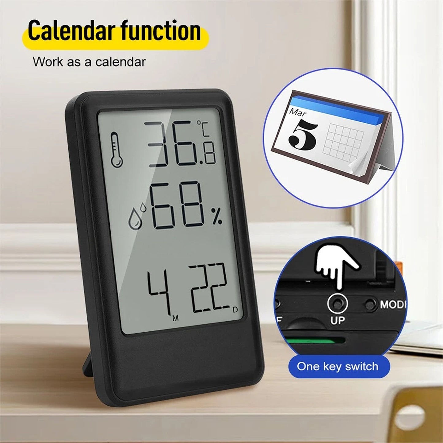 Digital Thermometer Humidity Meter Room Temperature Indoor LCD Hygrometer